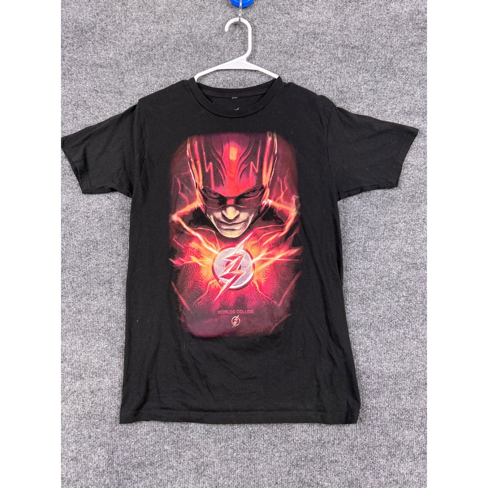 The Flash Worlds Collide DC Comics Graphic T-Shirt Mens Medium Black Cotton Tee